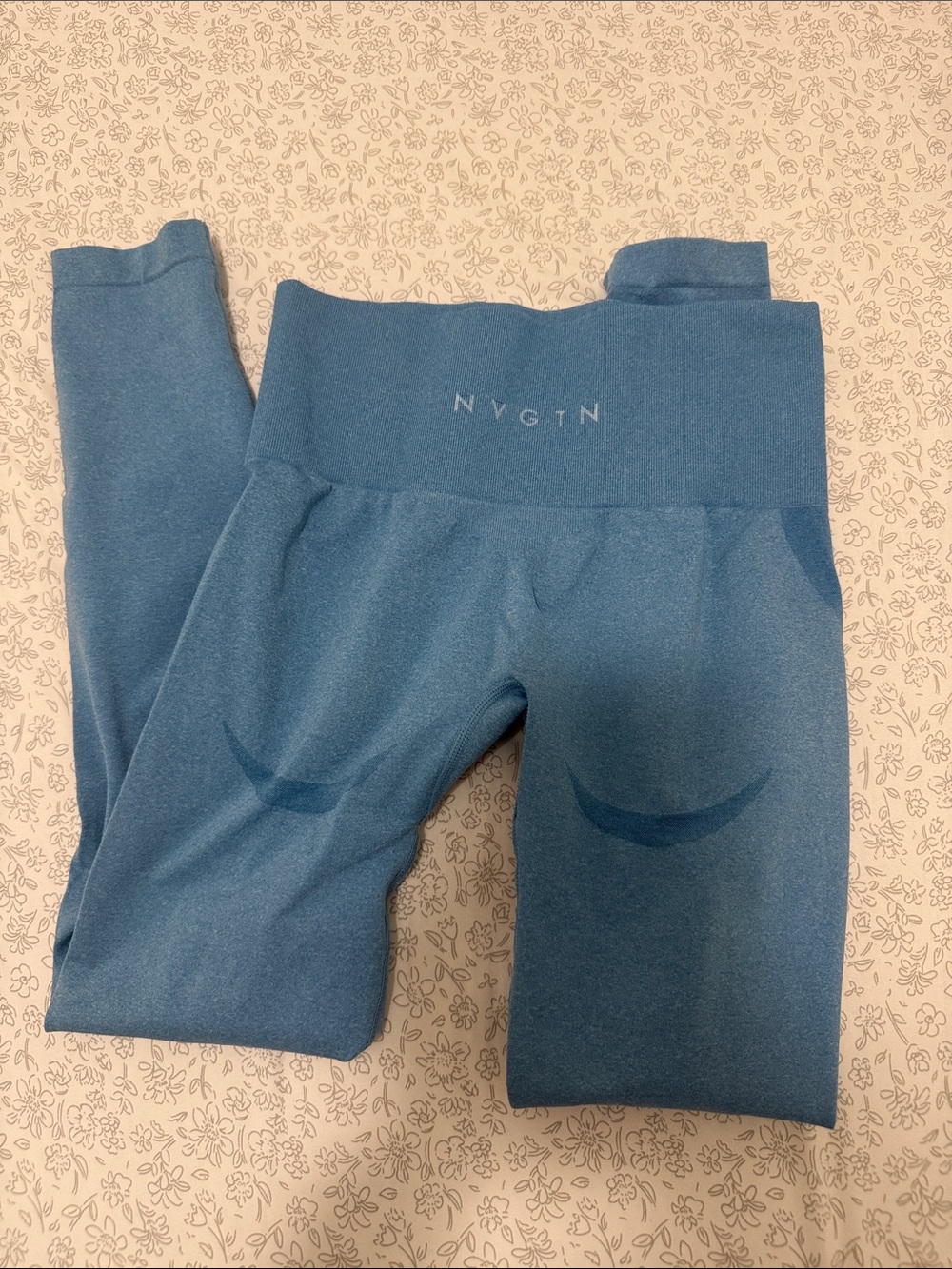 NVGTN Seamless High-Waist Leggings in Dusty Blue